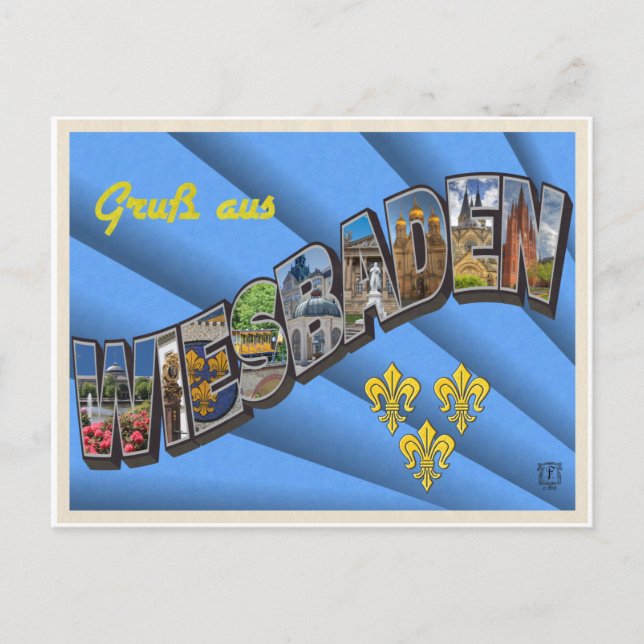 Carte postale Big Letter Wiesbaden (Devant)