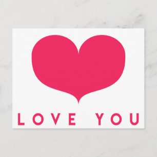 Carte postale Big Pink Heart Valentine's Day