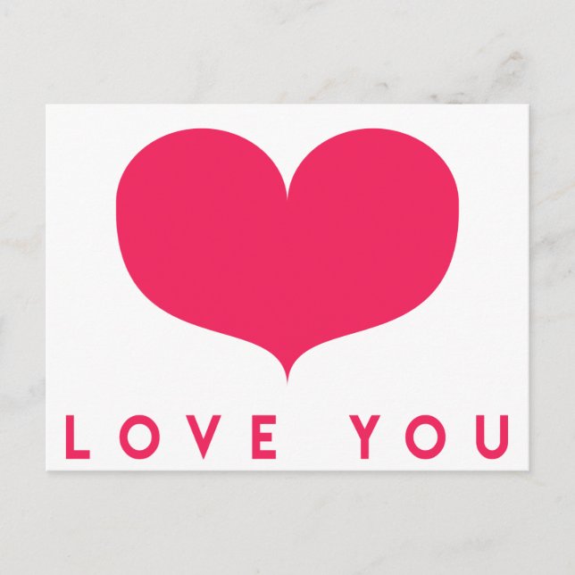 Carte postale Big Pink Heart Valentine's Day