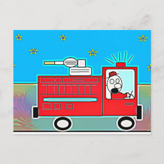 Carte Postale Big Red Truck