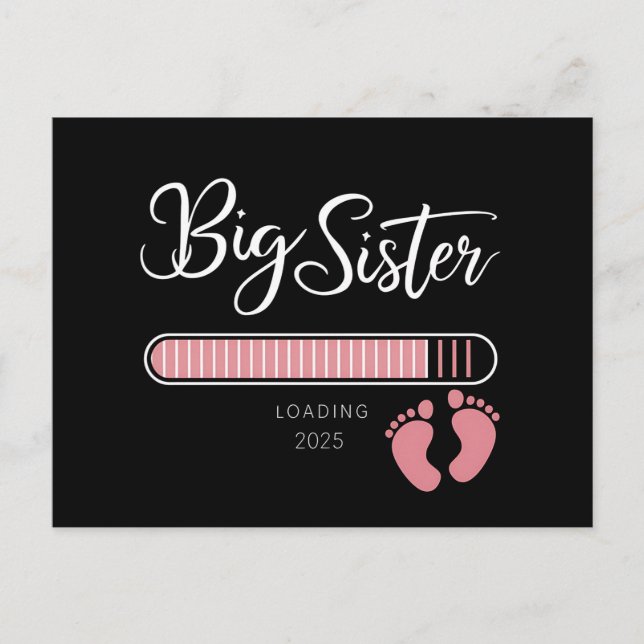 Carte Postale Big Sister 2025 Chargement de Faire-part de grosse (Devant)