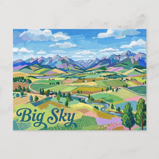 Carte Postale Big Sky Montana (Devant)
