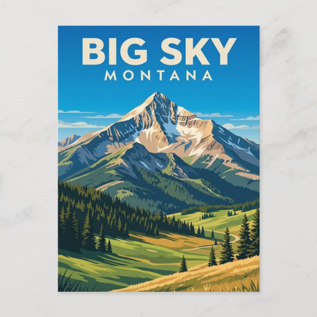 Carte Postale Big Sky Montana (Devant)