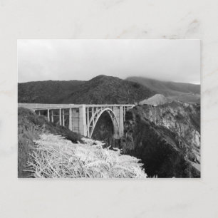 Carte postale Big Sur Bridge noir et blanc
