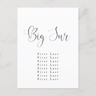 Carte postale Big Sur Seing Chart