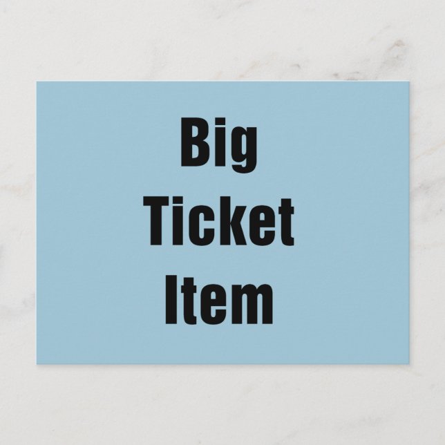 Carte Postale Big Ticket Item (Devant)