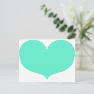 Carte postale Big Turquoise Heart