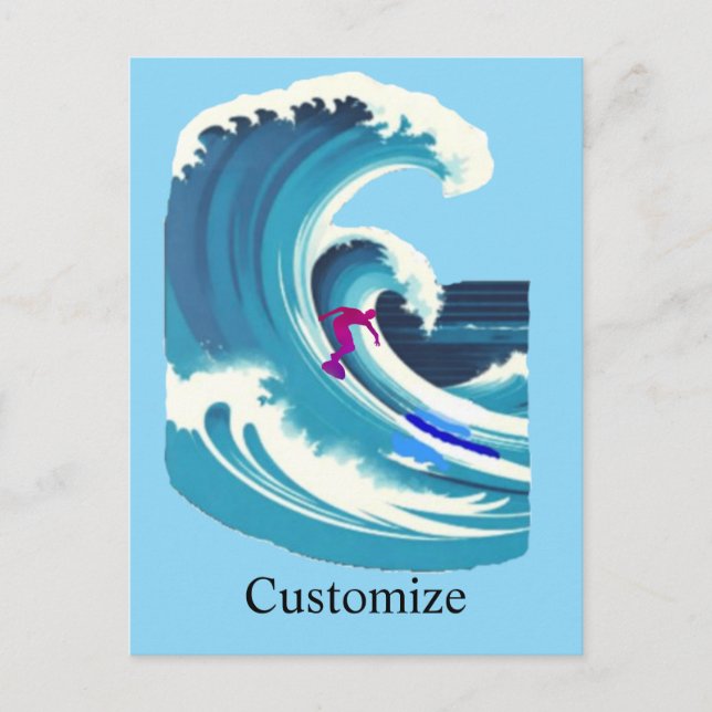 Carte Postale Big Wave Surfer Thunder_Cove (Devant)