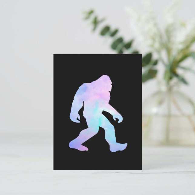 Carte Postale Bigfoot aquarelle       (Debout devant)