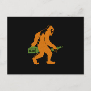 Carte Postale Bigfoot Bière Sasquatch Yeti Bière Lover Bouteille