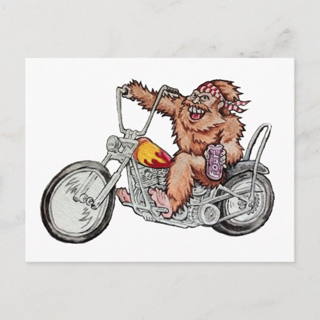 Carte Postale Bigfoot Biker (Devant)