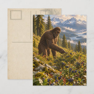 Carte postale Bigfoot de la saison des airelles