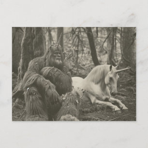 Carte postale Bigfoot et Unicorn Photographie Vint