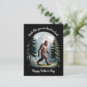 Carte Postale Bigfoot Fête des Pères Sasquatch Drôle Papa