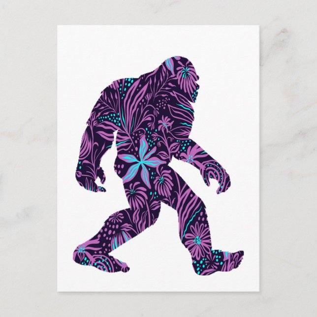 CARTE POSTALE BIGFOOT FLORAL (Devant)