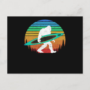 Carte Postale Bigfoot kayak pataugeoire lac canot d'eau blanche