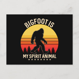 Carte Postale Bigfoot mon esprit animal   Bigfoot Retro