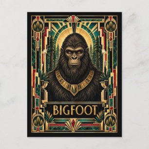 Carte Postale Bigfoot, mythe Art déco