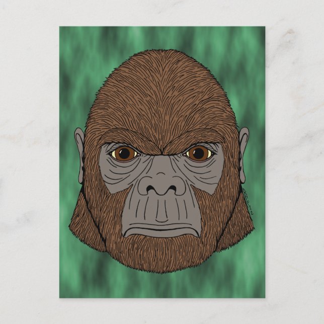 Carte postale Bigfoot Portrait 1 (Ape-Like) (Devant)
