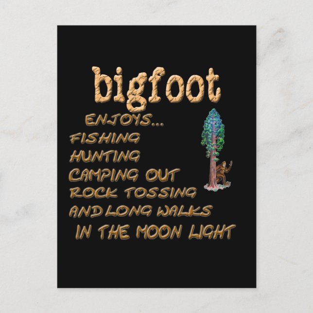 Carte Postale Bigfoot s'amuse (Devant)
