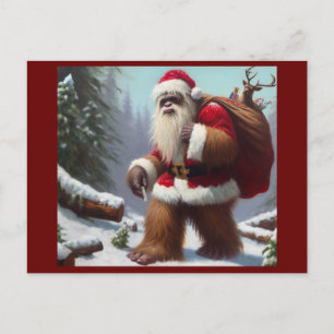 Carte Postale Bigfoot Santa Claus