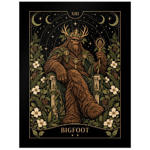 Carte Postale Bigfoot, Tarot Étoilé Art