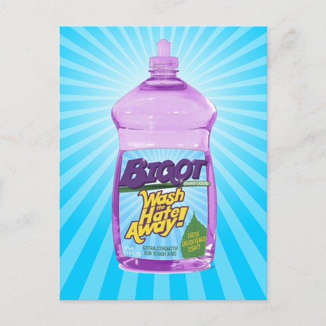Carte Postale BIGOT Lavez la haine ! [carte postale] (Devant)
