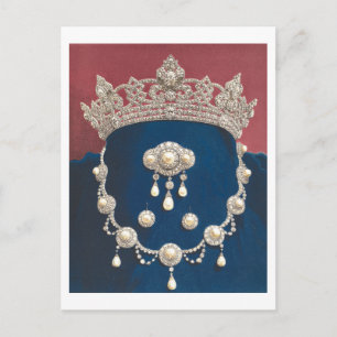 Carte Postale Bijoux anglais vintage avec diadème