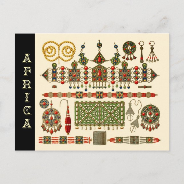 Carte Postale Bijoux du peuple Kabyle en Algérie (Devant)