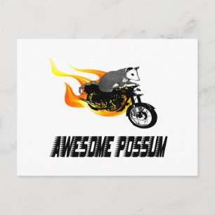 Carte Postale Bike Rider Awesome Possum