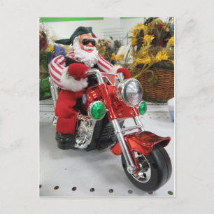 Carte Postale Biker Père Noël