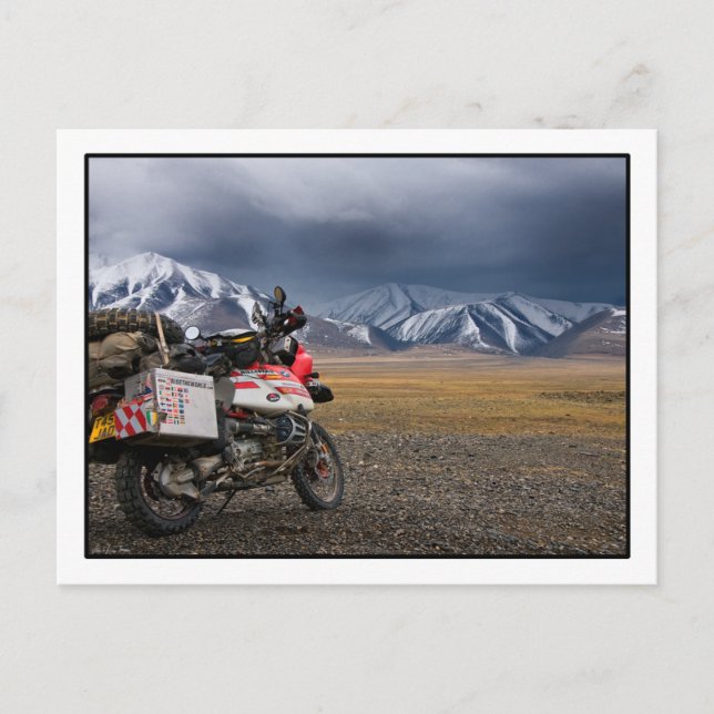 Carte Postale Biking in the Altai Mountains - Mongolia Postcard (Devant)