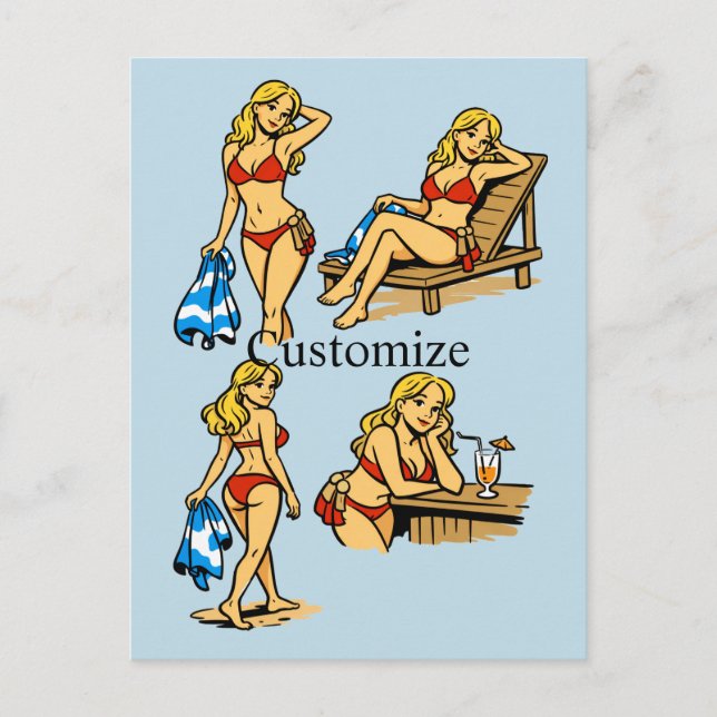 Carte Postale Bikini Beach Time Thunder_Cove (Devant)