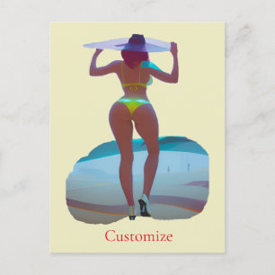 Carte Postale Bikini Booty Beach Girl Thunder_Cove