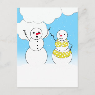 Carte Postale Bikini Time Snowmen