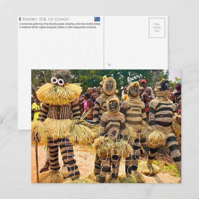 Carte Postale Bikoro, République démocratique du Congo Voyage (Devant / Derrière)