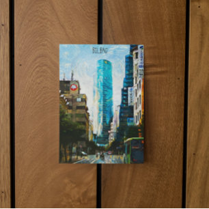 Carte Postale Bilbao Espagne Peinture à l'huile Ville