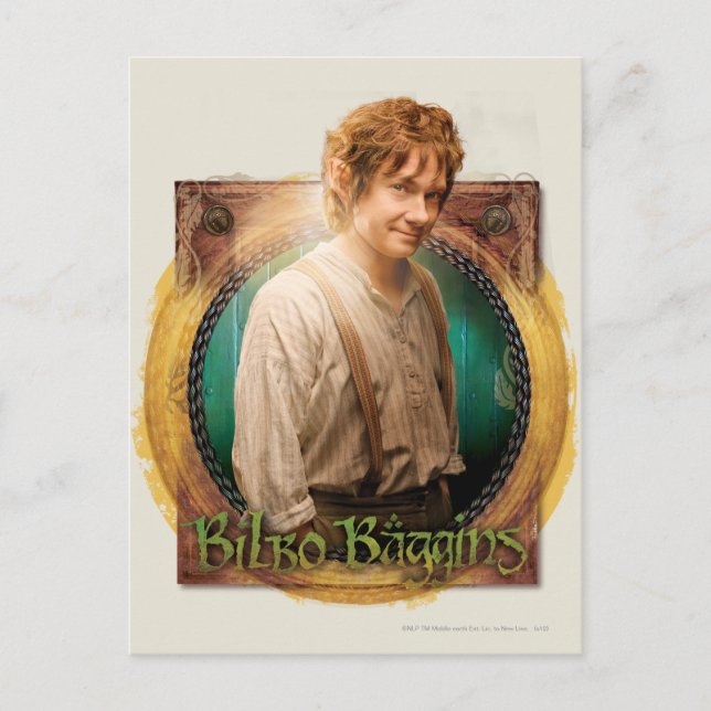 Carte Postale BILBO BAGGINS™ Caractère avec nom (Devant)