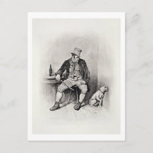Carte Postale Bill Sykes et son chien, de "Charles Dickens : A G