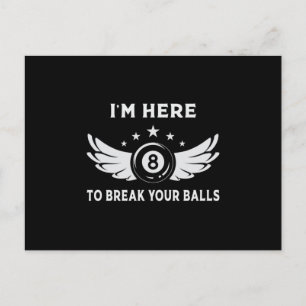 Carte Postale Billard 8 Ball Snooker Pool Billard Drôle Cadeau