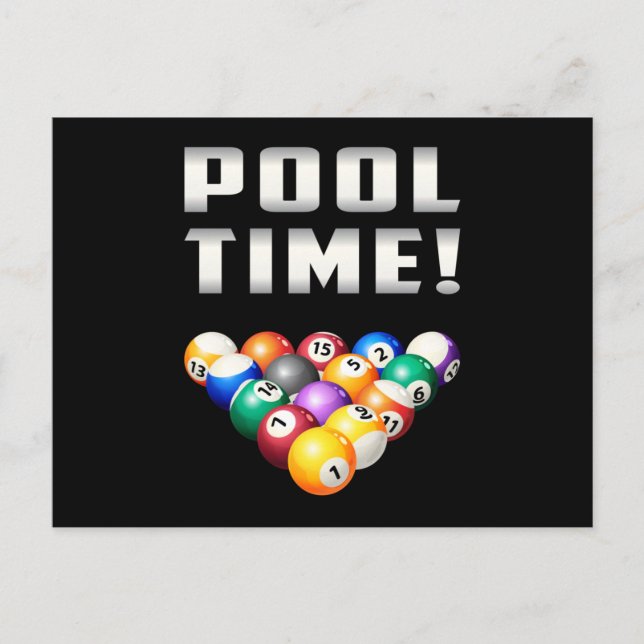 Carte Postale Billard Snooker Pool Billard 8 Ball Drôle cadeau (Devant)
