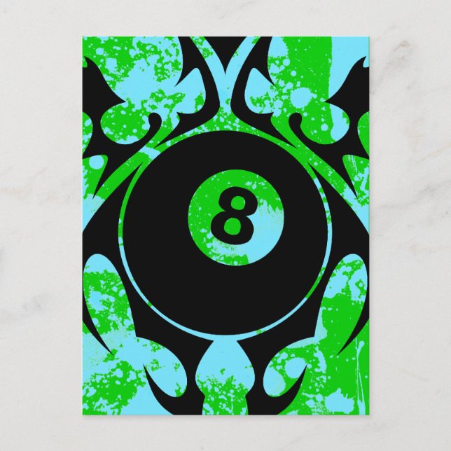 Carte Postale billard. tribal. (Devant)