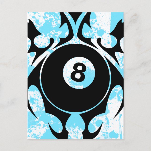 Carte Postale billard. tribal. (Devant)