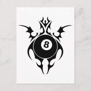 Carte Postale billard. tribal.