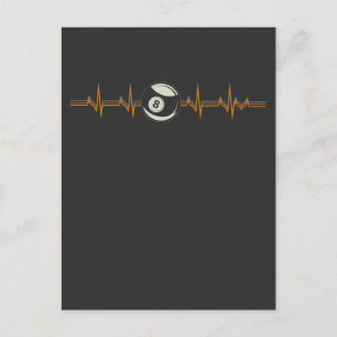 Carte Postale Billard vintage Heartbeat Pool Eight Billard