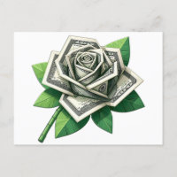 billet de cent dollars origami art rose