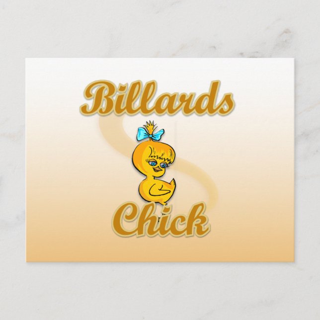 Carte Postale Billiards Chick (Devant)