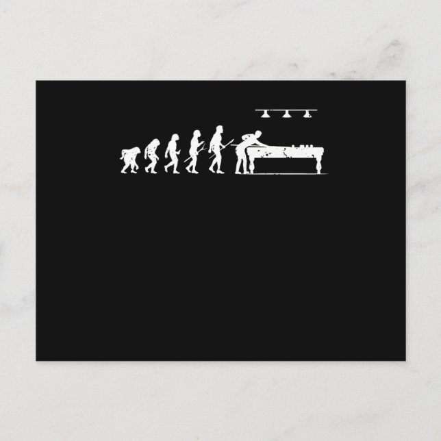 Carte Postale Billiards Evolution of Man Pool Billiards Game (Devant)