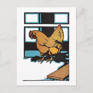 Carte Postale Billina la poule jaune