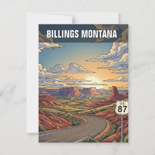 Carte Postale Billings Montana Travel